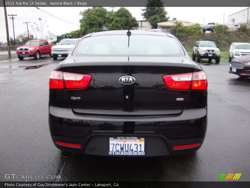 Aurora Black / Beige 2013 Kia Rio LX Sedan