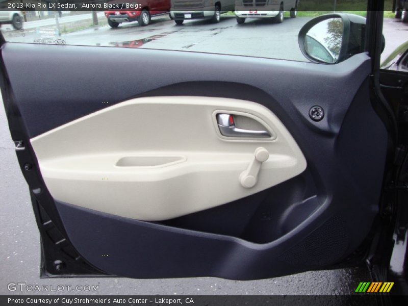 Aurora Black / Beige 2013 Kia Rio LX Sedan
