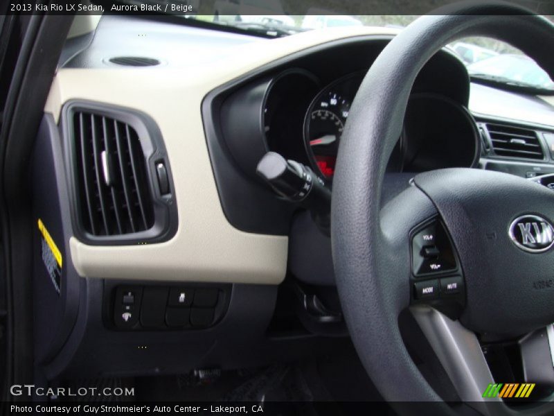 Aurora Black / Beige 2013 Kia Rio LX Sedan