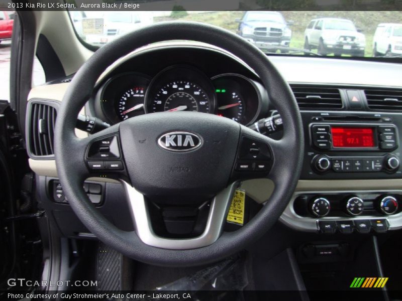 Aurora Black / Beige 2013 Kia Rio LX Sedan