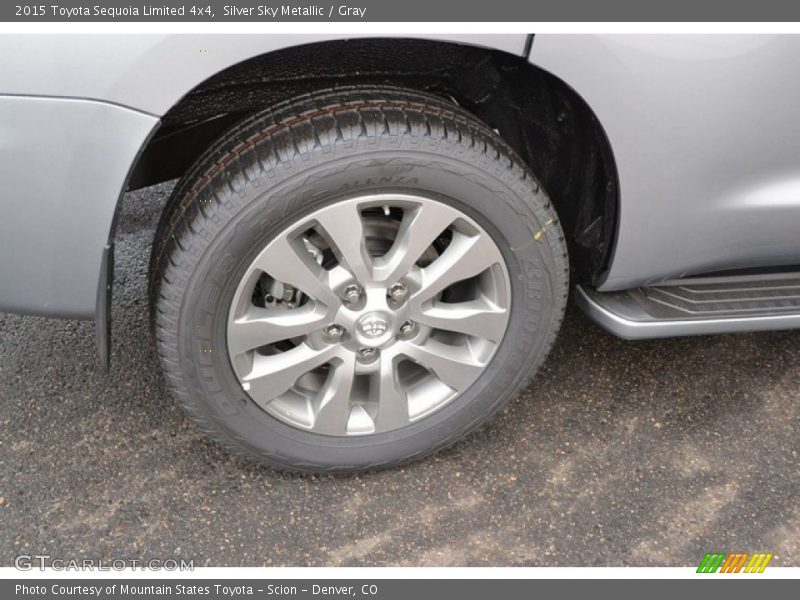 Silver Sky Metallic / Gray 2015 Toyota Sequoia Limited 4x4