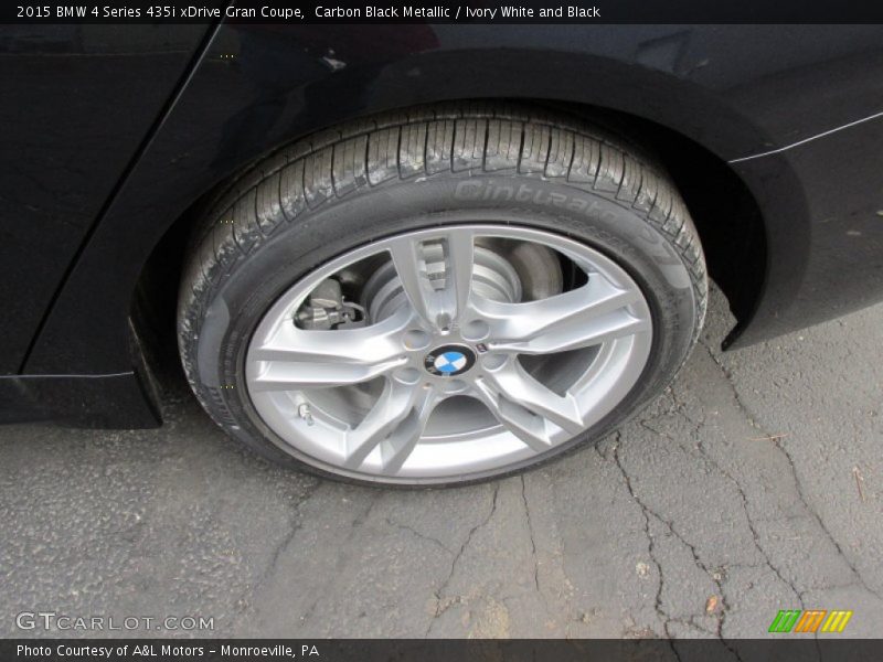 Carbon Black Metallic / Ivory White and Black 2015 BMW 4 Series 435i xDrive Gran Coupe