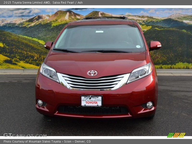 Salsa Red Pearl / Ash 2015 Toyota Sienna Limited AWD