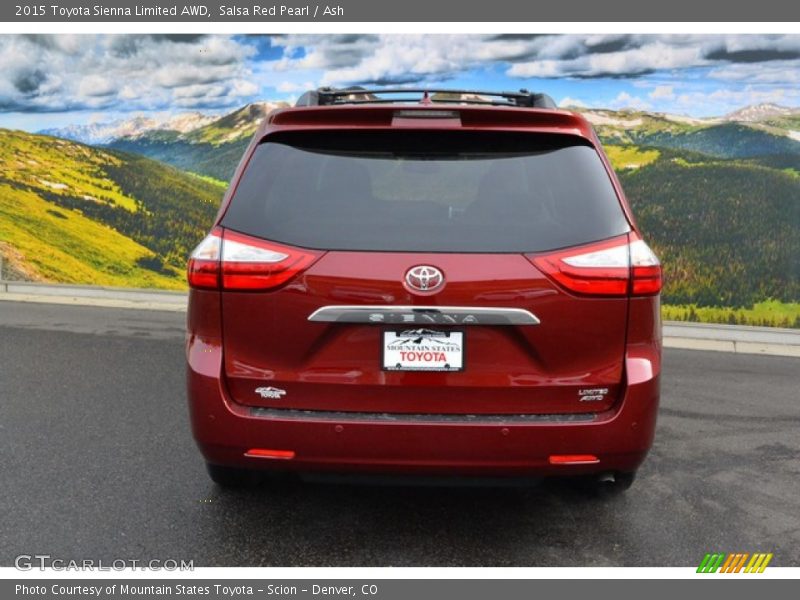Salsa Red Pearl / Ash 2015 Toyota Sienna Limited AWD