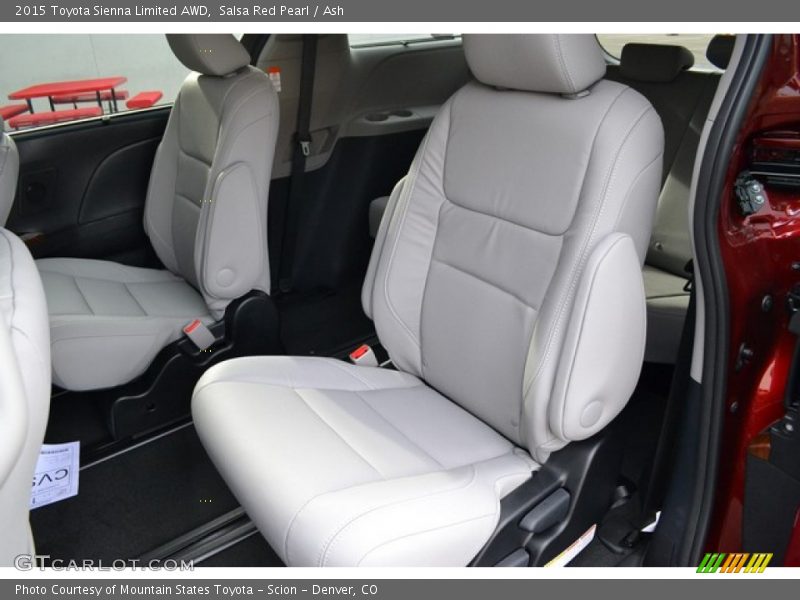 Rear Seat of 2015 Sienna Limited AWD