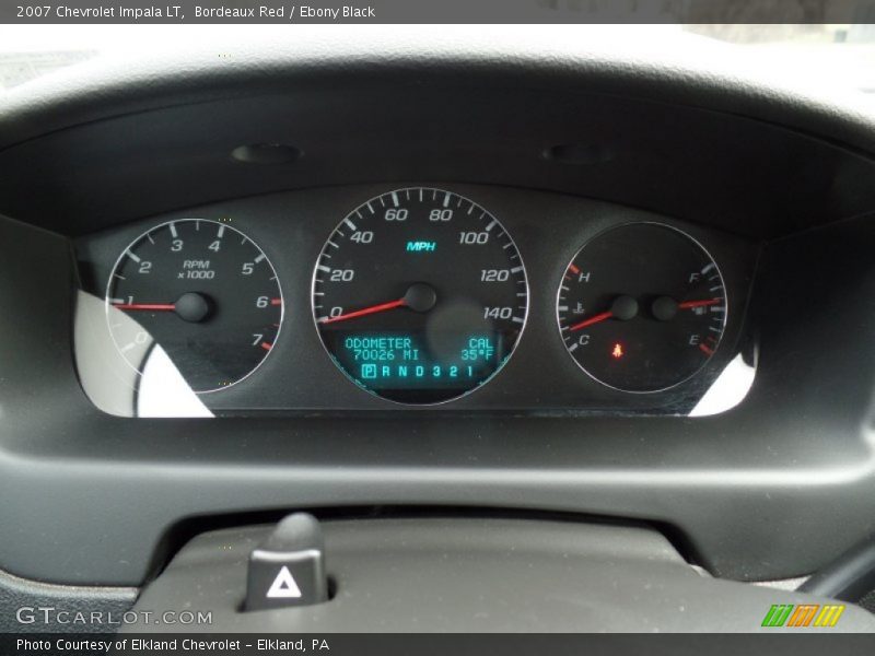 Bordeaux Red / Ebony Black 2007 Chevrolet Impala LT