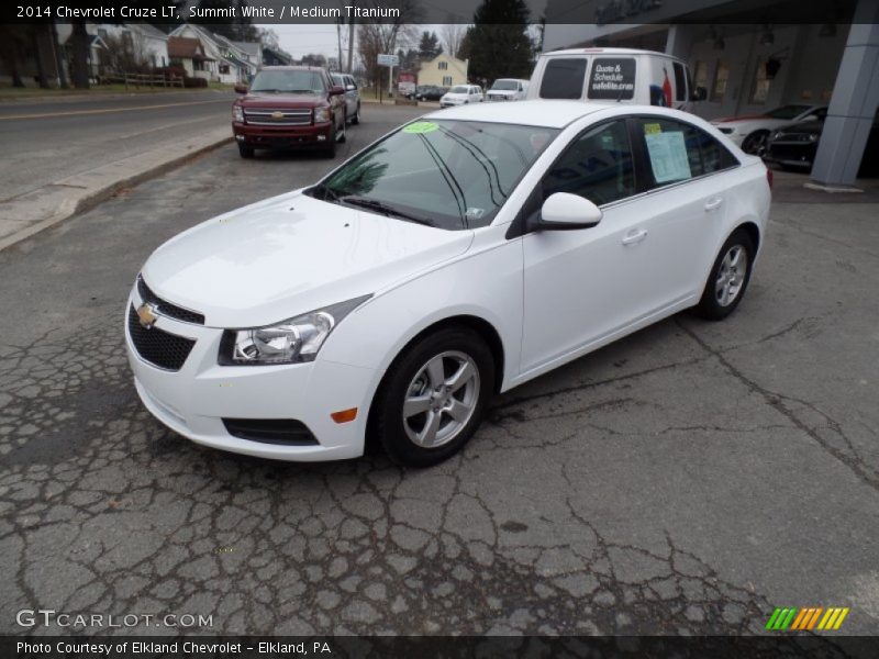 Summit White / Medium Titanium 2014 Chevrolet Cruze LT