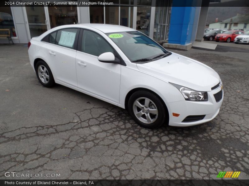 Summit White / Medium Titanium 2014 Chevrolet Cruze LT