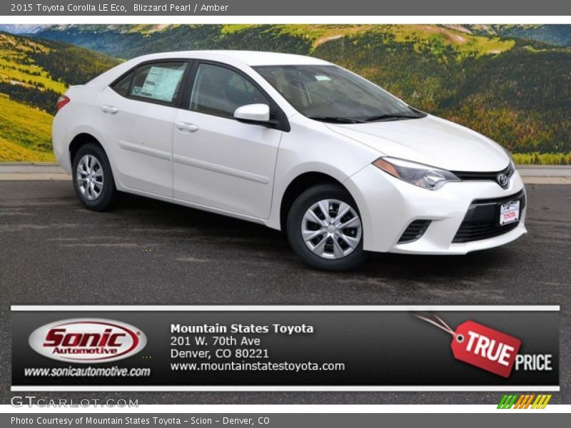 Blizzard Pearl / Amber 2015 Toyota Corolla LE Eco