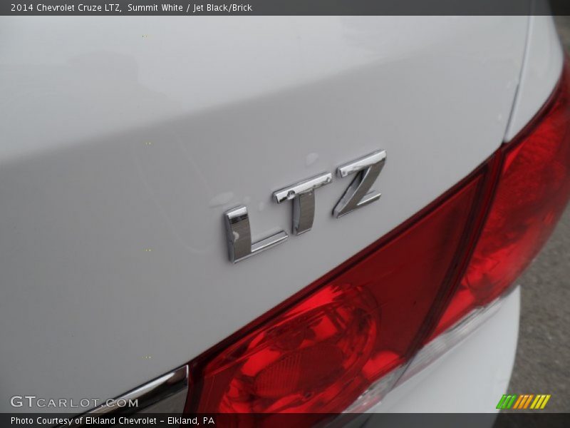 Summit White / Jet Black/Brick 2014 Chevrolet Cruze LTZ