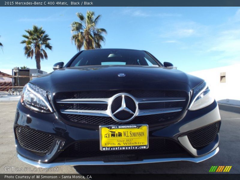 Black / Black 2015 Mercedes-Benz C 400 4Matic