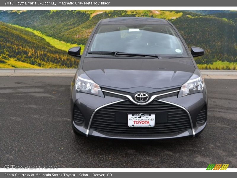 Magnetic Gray Metallic / Black 2015 Toyota Yaris 5-Door LE