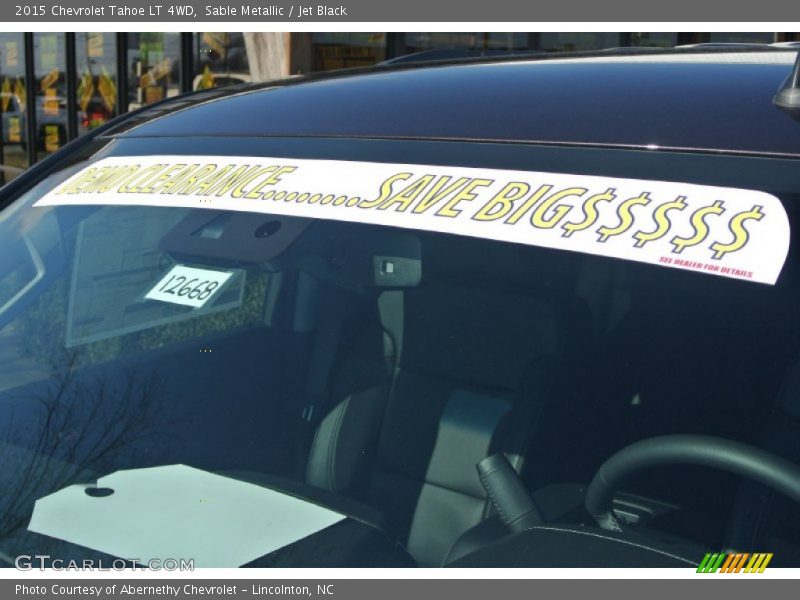 Sable Metallic / Jet Black 2015 Chevrolet Tahoe LT 4WD