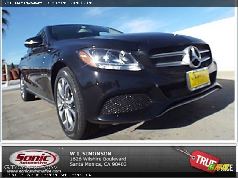 Black / Black 2015 Mercedes-Benz C 300 4Matic