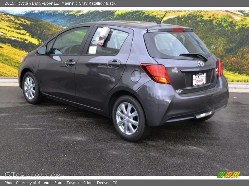 Magnetic Gray Metallic / Black 2015 Toyota Yaris 5-Door LE