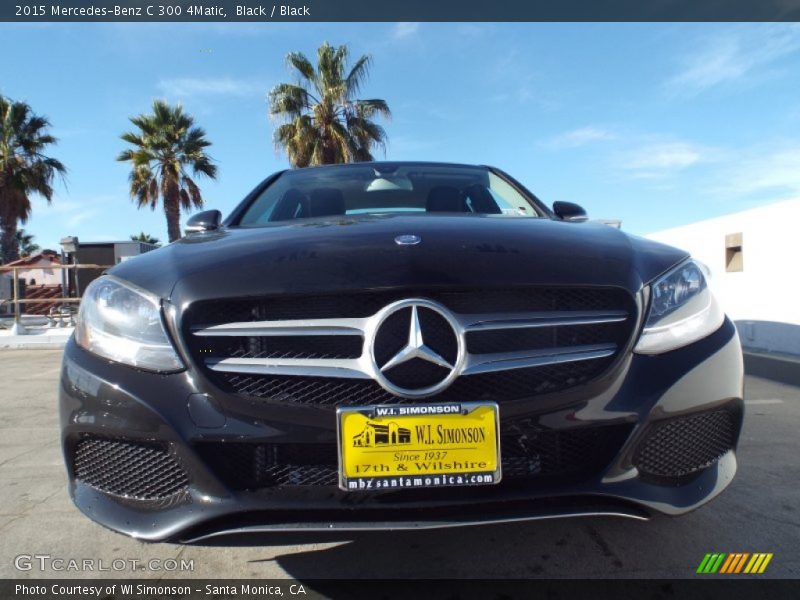 Black / Black 2015 Mercedes-Benz C 300 4Matic