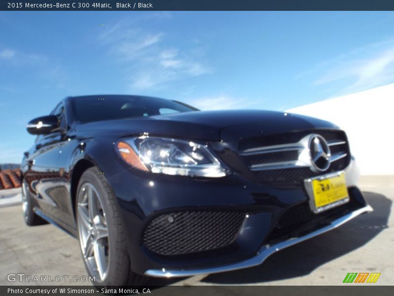 Black / Black 2015 Mercedes-Benz C 300 4Matic