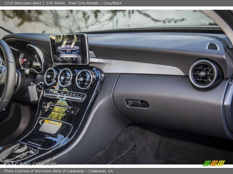 Steel Grey Metallic / Grey/Black 2015 Mercedes-Benz C 300 4Matic