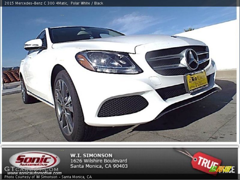 Polar White / Black 2015 Mercedes-Benz C 300 4Matic
