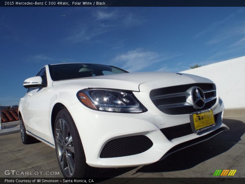 Polar White / Black 2015 Mercedes-Benz C 300 4Matic