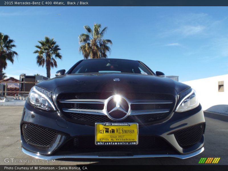 Black / Black 2015 Mercedes-Benz C 400 4Matic