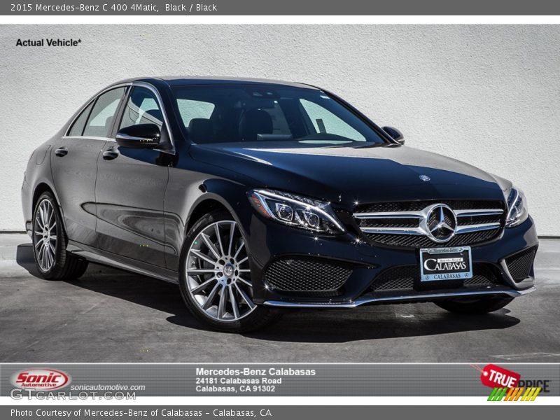 Black / Black 2015 Mercedes-Benz C 400 4Matic