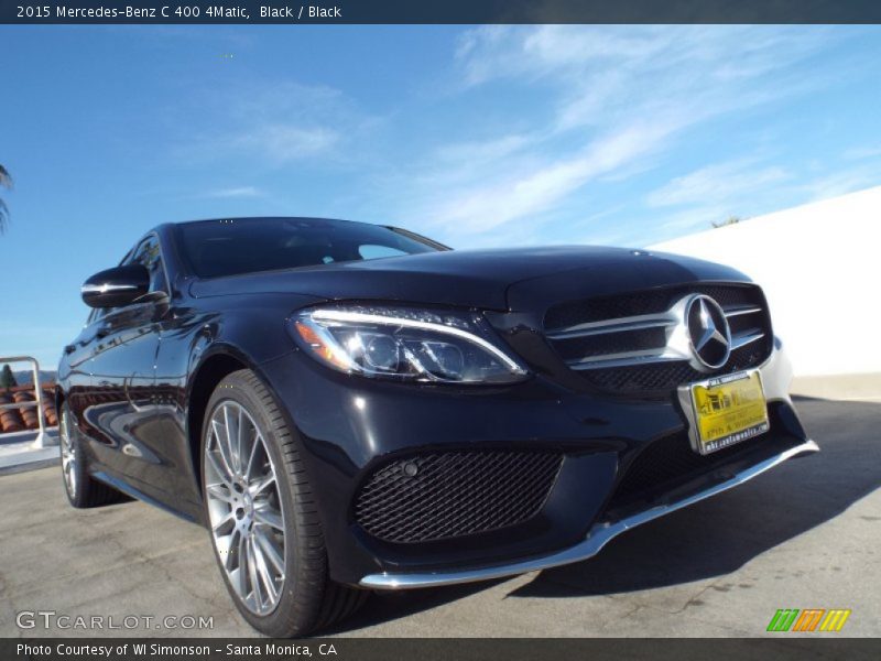 Black / Black 2015 Mercedes-Benz C 400 4Matic