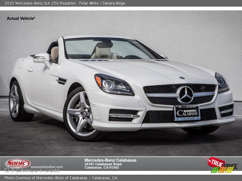 Polar White / Sahara Beige 2015 Mercedes-Benz SLK 250 Roadster