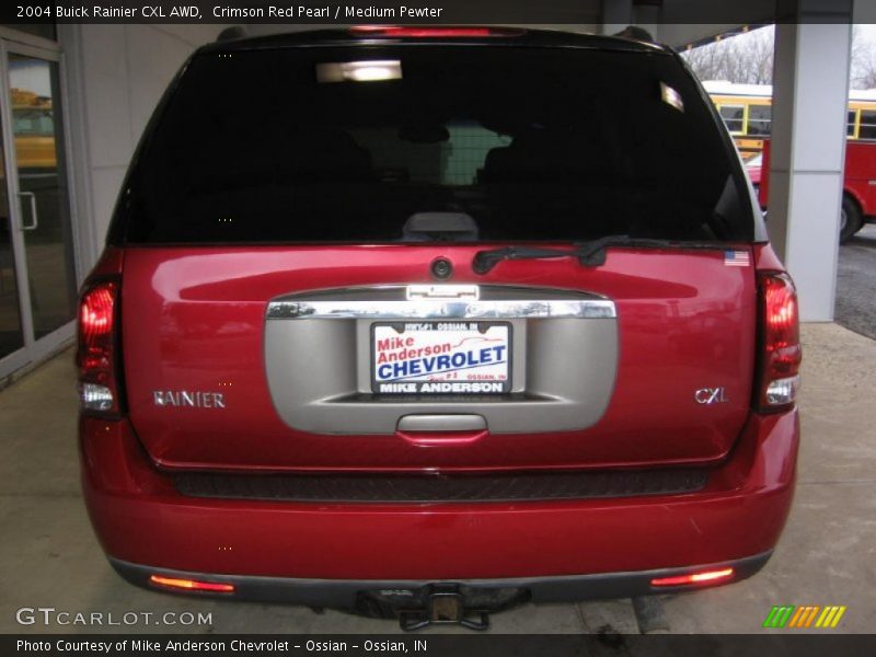 Crimson Red Pearl / Medium Pewter 2004 Buick Rainier CXL AWD