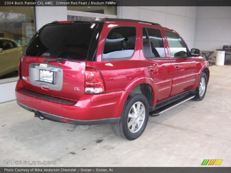 Crimson Red Pearl / Medium Pewter 2004 Buick Rainier CXL AWD