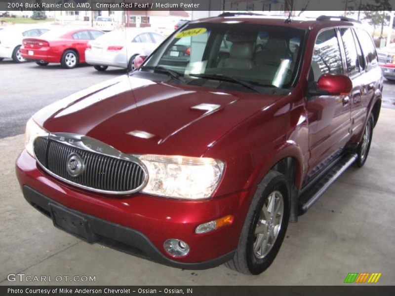 Crimson Red Pearl / Medium Pewter 2004 Buick Rainier CXL AWD