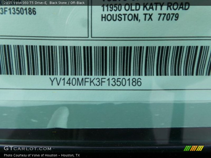 Black Stone / Off-Black 2015 Volvo S60 T5 Drive-E