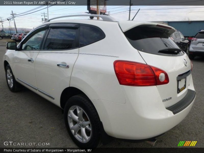 Pearl White / Gray 2011 Nissan Rogue SV AWD