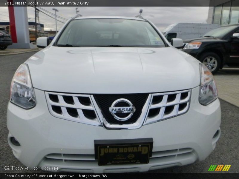 Pearl White / Gray 2011 Nissan Rogue SV AWD