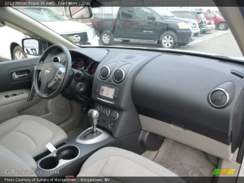 Pearl White / Gray 2011 Nissan Rogue SV AWD