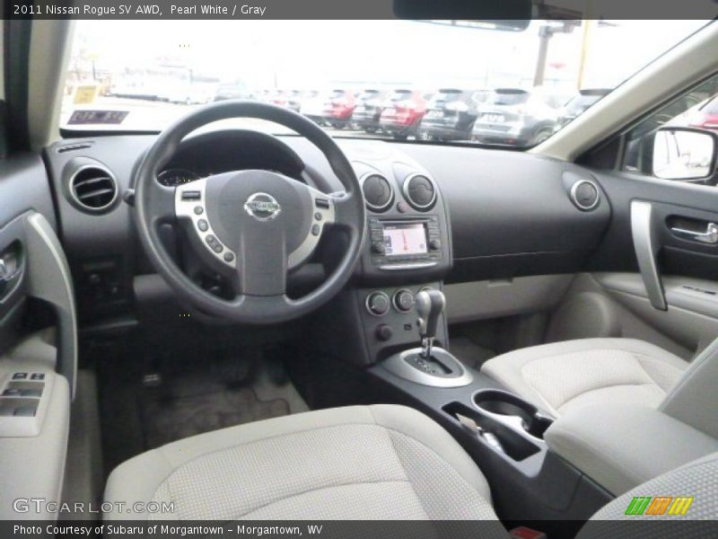 Pearl White / Gray 2011 Nissan Rogue SV AWD