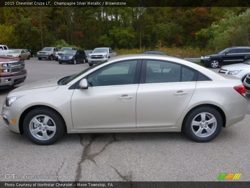 Champagne Silver Metallic / Brownstone 2015 Chevrolet Cruze LT