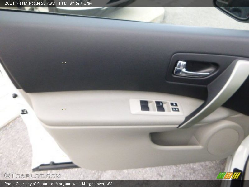 Pearl White / Gray 2011 Nissan Rogue SV AWD