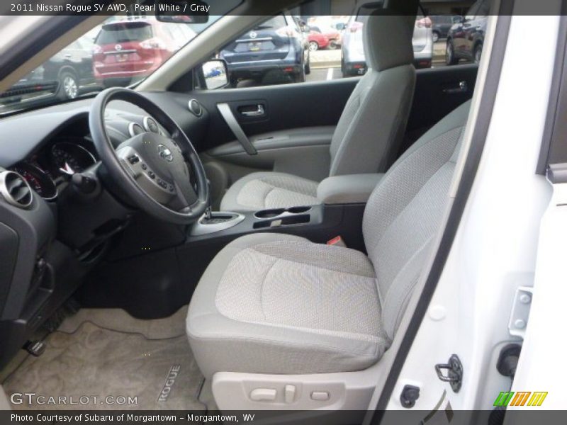 Pearl White / Gray 2011 Nissan Rogue SV AWD