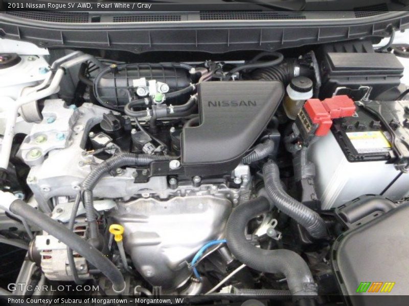Pearl White / Gray 2011 Nissan Rogue SV AWD