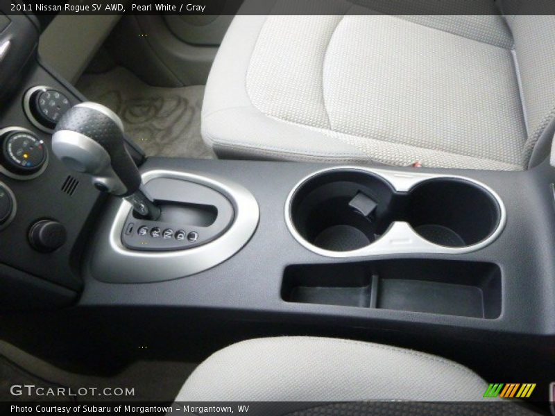 Pearl White / Gray 2011 Nissan Rogue SV AWD