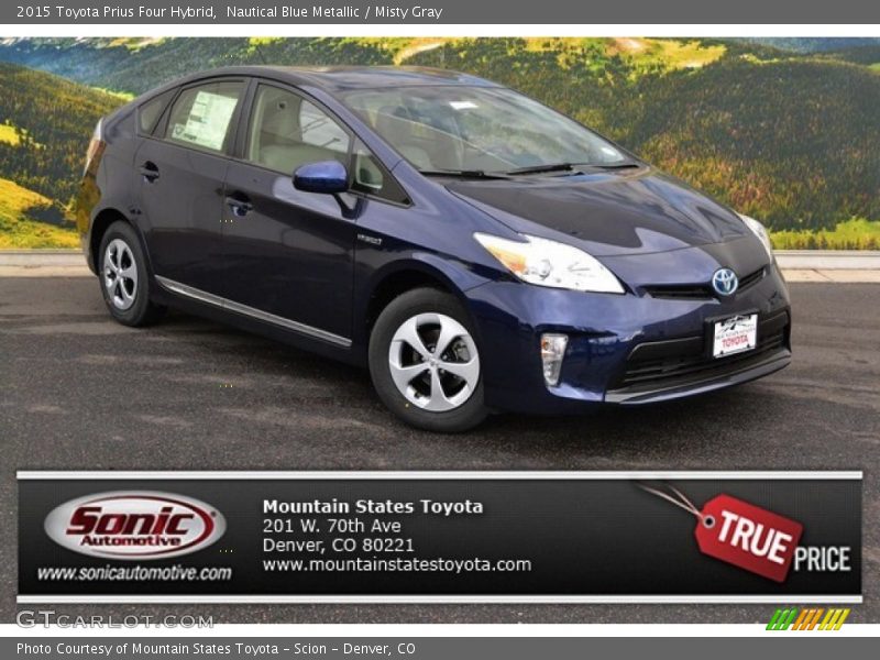 Nautical Blue Metallic / Misty Gray 2015 Toyota Prius Four Hybrid