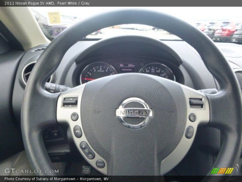 Pearl White / Gray 2011 Nissan Rogue SV AWD