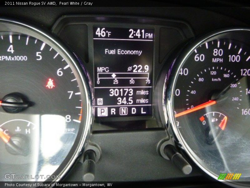 Pearl White / Gray 2011 Nissan Rogue SV AWD
