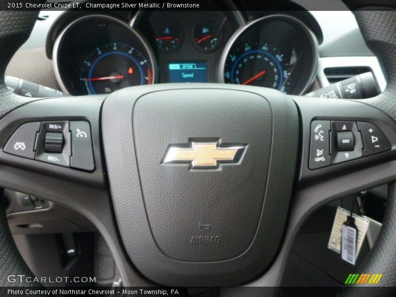 Champagne Silver Metallic / Brownstone 2015 Chevrolet Cruze LT