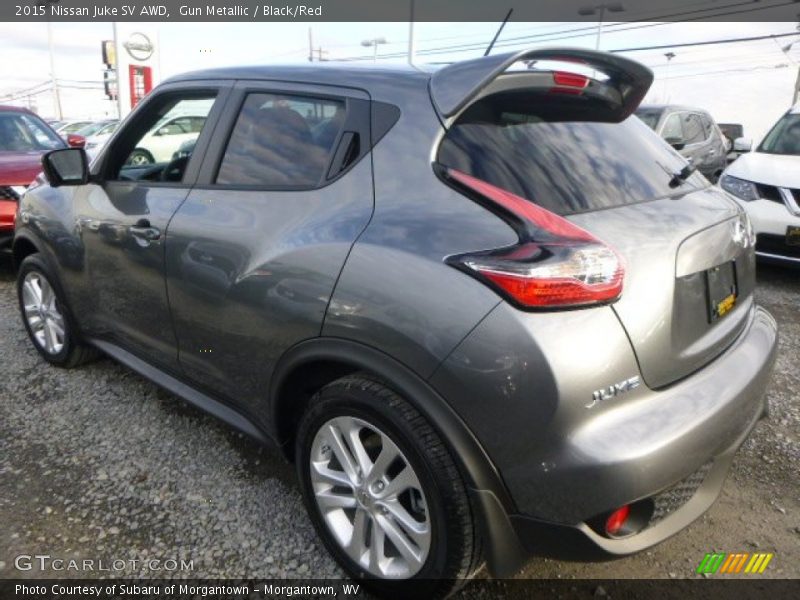 Gun Metallic / Black/Red 2015 Nissan Juke SV AWD