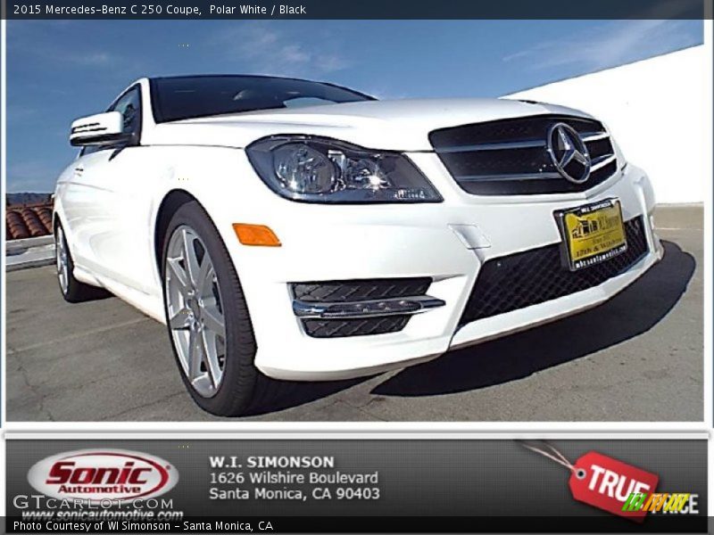 Polar White / Black 2015 Mercedes-Benz C 250 Coupe