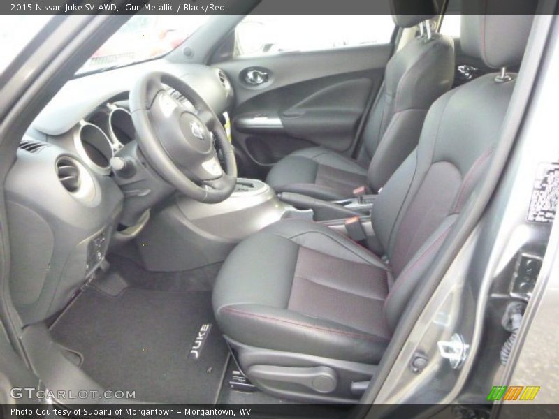 Gun Metallic / Black/Red 2015 Nissan Juke SV AWD