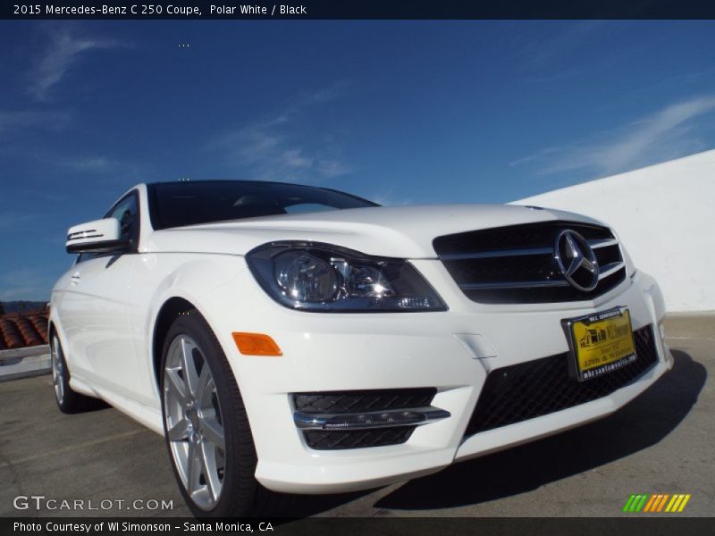 Polar White / Black 2015 Mercedes-Benz C 250 Coupe