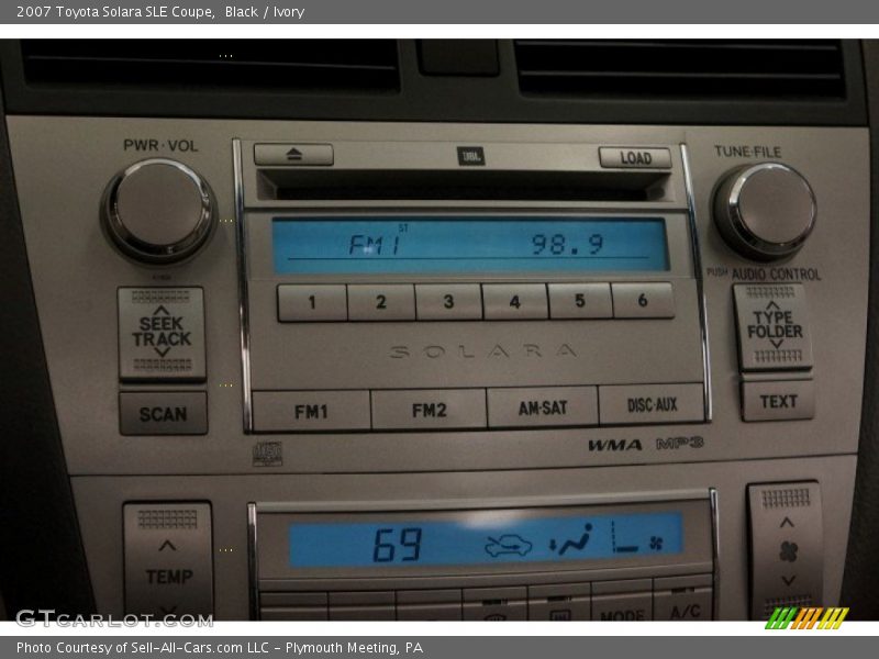Black / Ivory 2007 Toyota Solara SLE Coupe